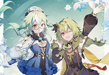 Collei & Sucrose, Sucrose (Genshin Impact), Collei (Genshin Impact), video game, Genshin Impact HD wallpaper