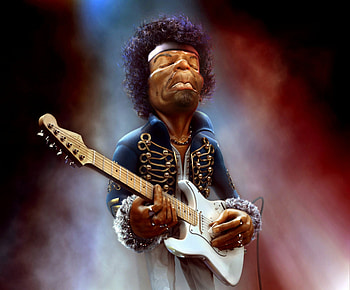 Jimi Hendrix, guitar, music, 3d HD wallpaper
