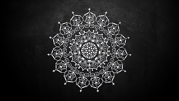 Black and White, Mandalas HD wallpaper