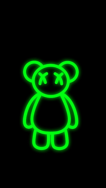 Neon bear HD phone wallpaper