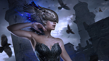 Raven Queen , raven, queen, artist, artwork, digital-art, artstation HD wallpaper