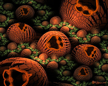 ✰PUMPKIN HUMOR✰, Abstract, colorful, hop, Digital Art, cute, colors, The Happy Pumpkin Path, Wolfepaw, beauty, Fractal Art, halloween, pumpkin, humor, 3D, Fractal, splendidly, magnificent, beautiful, Manipulations, Apo, pretty, love, cool, lovely, splendor HD wallpaper