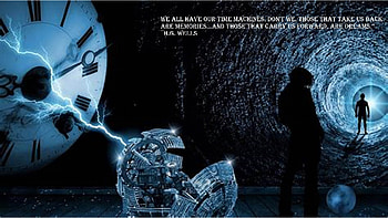 Time Machines, H.G. Wells Quote, RQuotesporn, Time Travel HD wallpaper