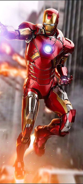 Iron Man, red, art HD phone wallpaper