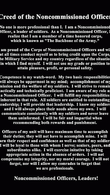 us army nco creed HD phone wallpaper