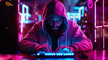 Neon Hacker, man, hacker, neon HD wallpaper