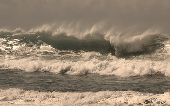 Ocean Spray, wind, waves, beaches, beautiful, nature HD wallpaper