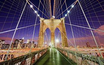 Brooklyn Bridge and Manhattan skyline New York City New York, City, Brooklyn, skyline, and, Bridge, New, York, Mountain HD wallpaper