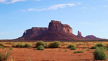Monument Valley, Arizona, plants, landscape, sky, rocks, usa HD wallpaper
