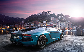 Sea Green Lamborghini Aventador , lamborghini-aventador, lamborghini, cars, behance HD wallpaper