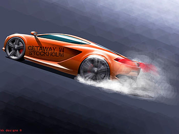 Burn Out, kk designs, virtual tuning, by kk HD wallpaper