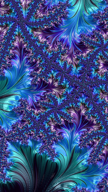 Fractal Art for your Smart or Tablet, blue, purple, CGI, psychedelic, trippy, Abstract, fractal, abstract blue, abstract purple HD phone wallpaper