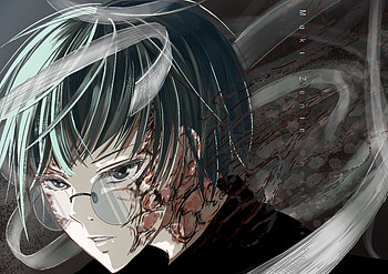 Maki Zenin, Anime, Jujutsu Kaisen, Glasses, Green Hair HD wallpaper