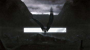 Valkyrie Darkness, valkyrie, artist, artwork, digital-art, wings, deviantart HD wallpaper