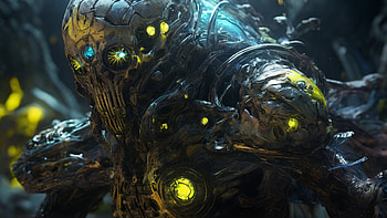Hallucinatory Creature, colorful, creature, glow, alien, weird HD wallpaper