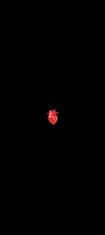 Heart Emoji, kalp, sade, sevmek, siyah HD phone wallpaper