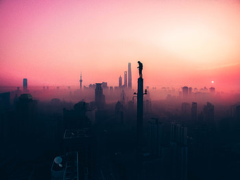 Nature, Sky, Silhouette, Fog HD wallpaper