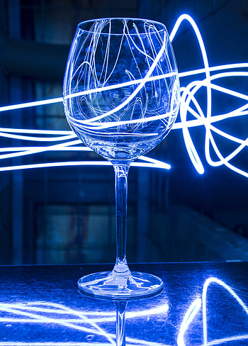 Shine, Light, Miscellanea, Miscellaneous, Neon, Wineglass, Goblet HD phone wallpaper