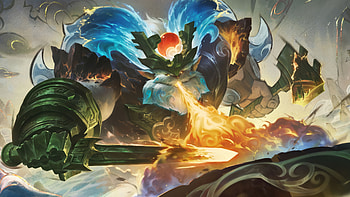Ornn Shan Hai Scrolls LoL Skin Splash Art, Video Game, League Of Legends, Ornn (League Of Legends) HD wallpaper