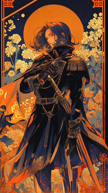 Serene Samurai: Anime Boy , anime boy HD phone wallpaper
