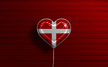 I Love Tivoli, , realistic balloons, red wooden background, Day of Tivoli, Italian cities, flag of Tivoli, Italy, balloon with flag, Tivoli flag, Tivoli HD wallpaper