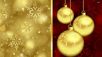 Christmas Decoraions, Golden, Christmas, Decorations HD wallpaper