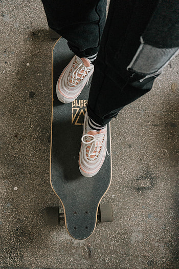 Miscellanea, Miscellaneous, Legs, Sneakers, Asphalt, Skateboard HD phone wallpaper
