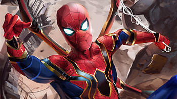 Iron suit, spider-man, Avengers: infinity war HD wallpaper