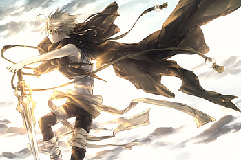 the last warrior, sword, ribbon, black cloth, cap, bandages HD wallpaper