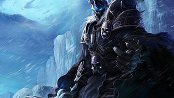Full world of warcraft ice necromancer knight . HD wallpaper