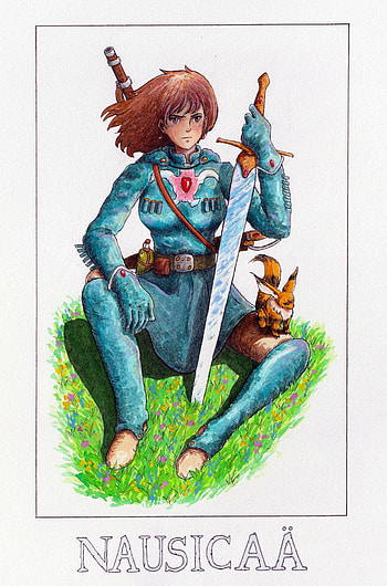 Nausicaa of the Valley of the Wind, Artistic masterpiece, Ghibli inspiration, Timeless classic HD phone wallpaper