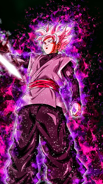 Goku Black: Violet Rose Aura — Dragon Ball Super , Black Goku, Anime, Dragon Ball Super HD phone wallpaper