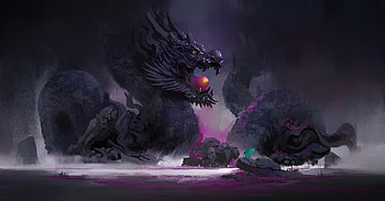 Art, Statue, Dragon, Fiction, That's Incredible, Traveler, Wayfarer HD wallpaper