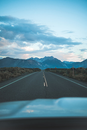 Nature, Sky, Mountains, Horizon, Road, Journey HD phone wallpaper