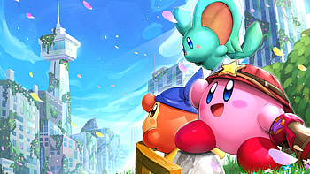 Kirby Buildings Kirby and the Forgotten Land HD wallpaper