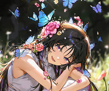 Butterfly Dreams: Anime Girl, Anime, girl, anime girl HD wallpaper