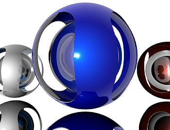 More Cool Orbs, blue, 3d and cg, black, abstract, orbs HD wallpaper