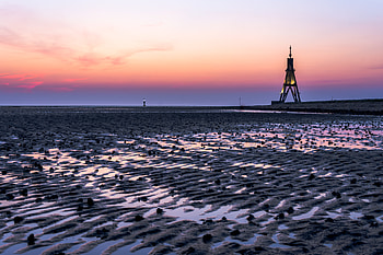 Nature, Twilight, Beach, Coast, Dusk, Tower HD wallpaper