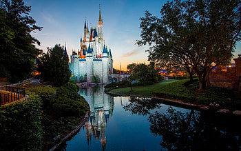 Cities, Grass, Disneyland, Building, Park, Handsomely, It's Beautiful HD wallpaper