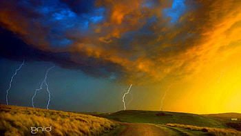 Sky Rain Thunderstorm Storm Nature Clouds Lightning 3D . HD wallpaper