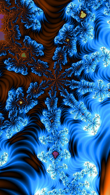 Vertical Fractal Background for Smart, blue, pattern, psychedelic, trippy, Abstract, fractal, abstract blue HD phone wallpaper