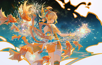 Yoimiya’s Radiant Spark – Genshin Impact, Yoimiya (Genshin Impact), Genshin Impact HD wallpaper