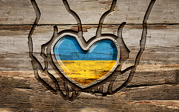 Ukraine, love, ukrainian, flag, ukr, heart HD wallpaper