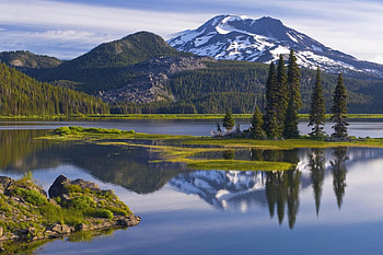 Sparks Lake, mountains, water, lake, beauty HD wallpaper