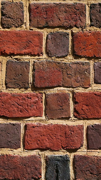 Minimalistic brick wall, Red brutal texture, , Plus HD phone wallpaper