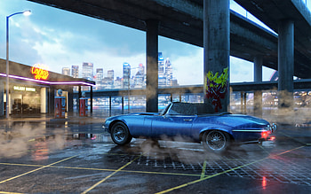 Blue Vintage , cars, vintage, artwork HD wallpaper