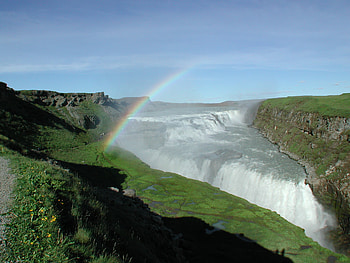 ICELAND GULLFOS WATERFALL, iceland, waterfall, gullfos, nature HD wallpaper