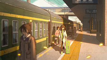 Anime Girl In Train Station Hands In Pocket Looking Away, anime-girl, anime, train, artist, artwork, digital-art HD wallpaper