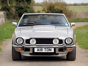 Auto, Aston Martin, Cars, Front View, Retro, Silver, V8, Volante, 1977 HD wallpaper
