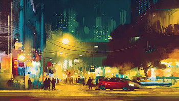 Urban Cityscape , artist, artwork, digital-art HD wallpaper